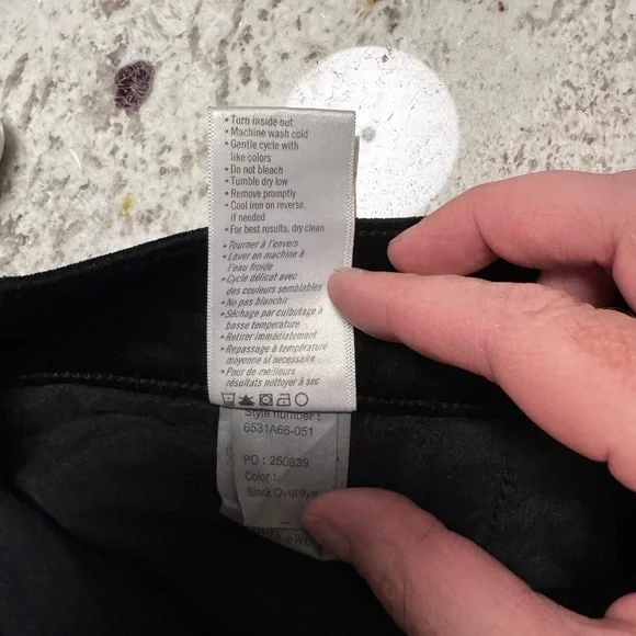 Paige Cindy Straight Pant 29 Black Velvet - Picture 11 of 12